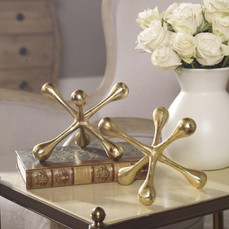 Uttermost Harlan - 6.5 inch Table Top Accessory (Set of 2) golden jacks