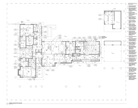 interior design construction documents: Reflected ceiling plan (RCP)