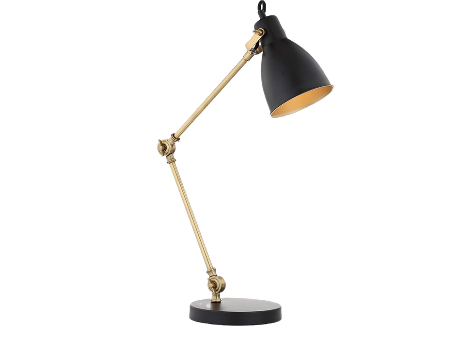 indiana jones, Hemmingway interior aesthetic, dark academia, british colonial, british tropical, JONATHAN Y JYL6003A Barnes 24" LED Metal Task Lamp Modern,Contemporay,Transitional for Bedroom, Living Room, Office, College Dorm, Coffee Table, Bookcase, Black/BrassGold