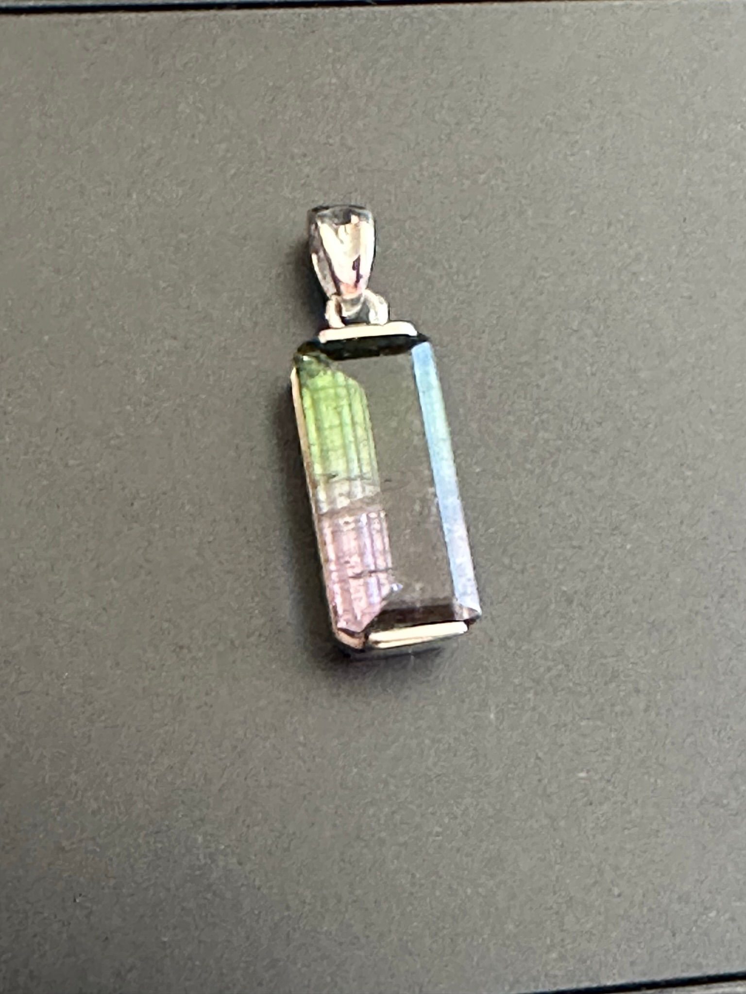 Pendentif tourmaline melon d'eau