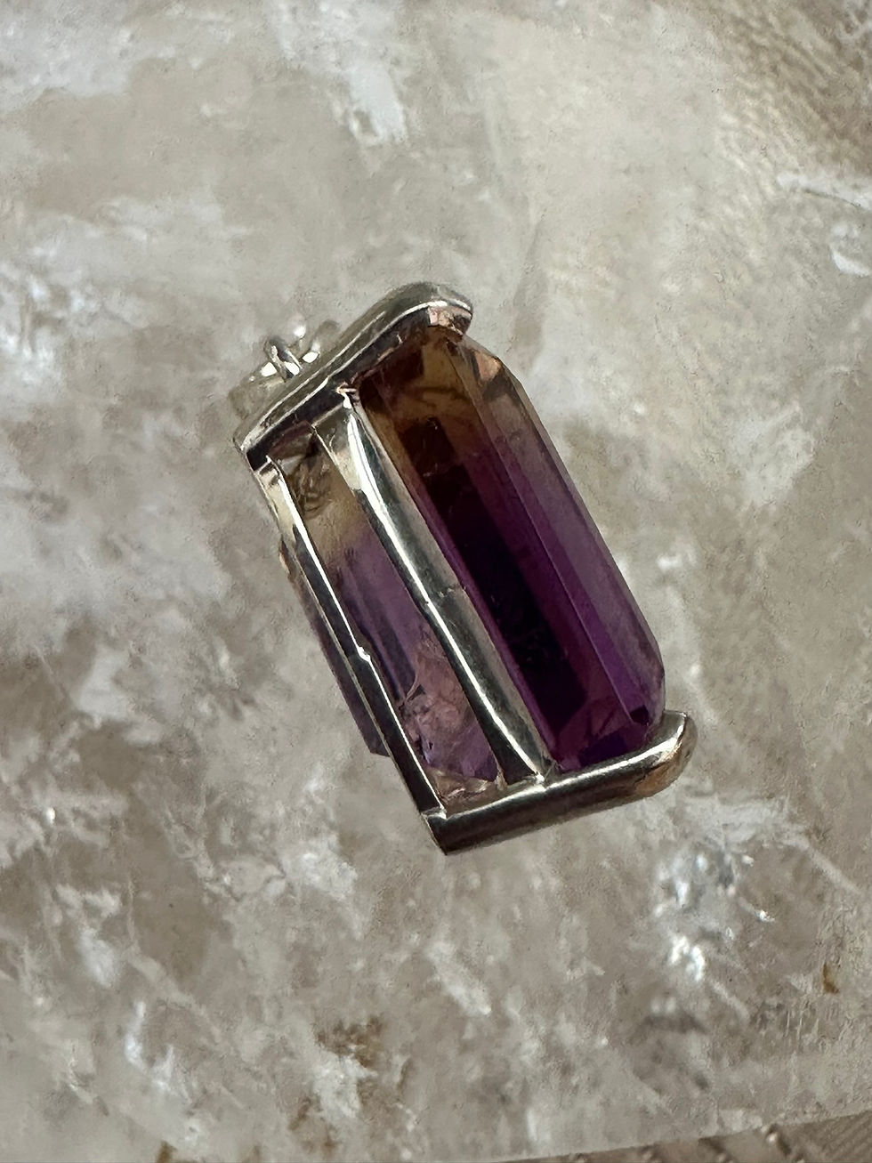 Miniature : Amethyste pendentif argent