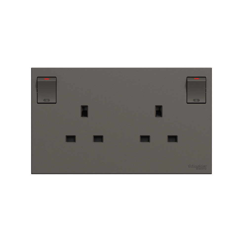 施耐德 奐然AvatarOn C 石墨灰 13A孖蘇有掣 插座