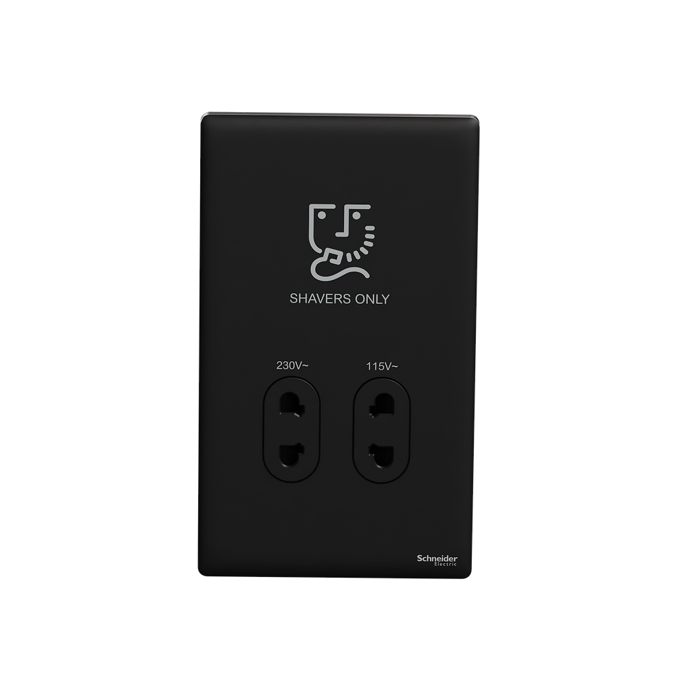 施耐德 Unica X 曜石黑 鬚刨插座 115V/240V