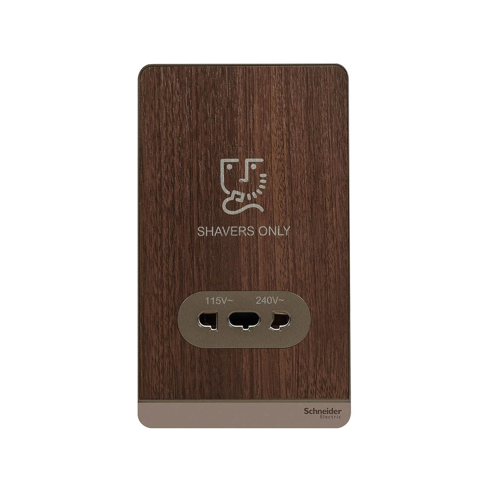 施耐德 AvatarOn 胡桃木 鬚刨插座 115V/240V