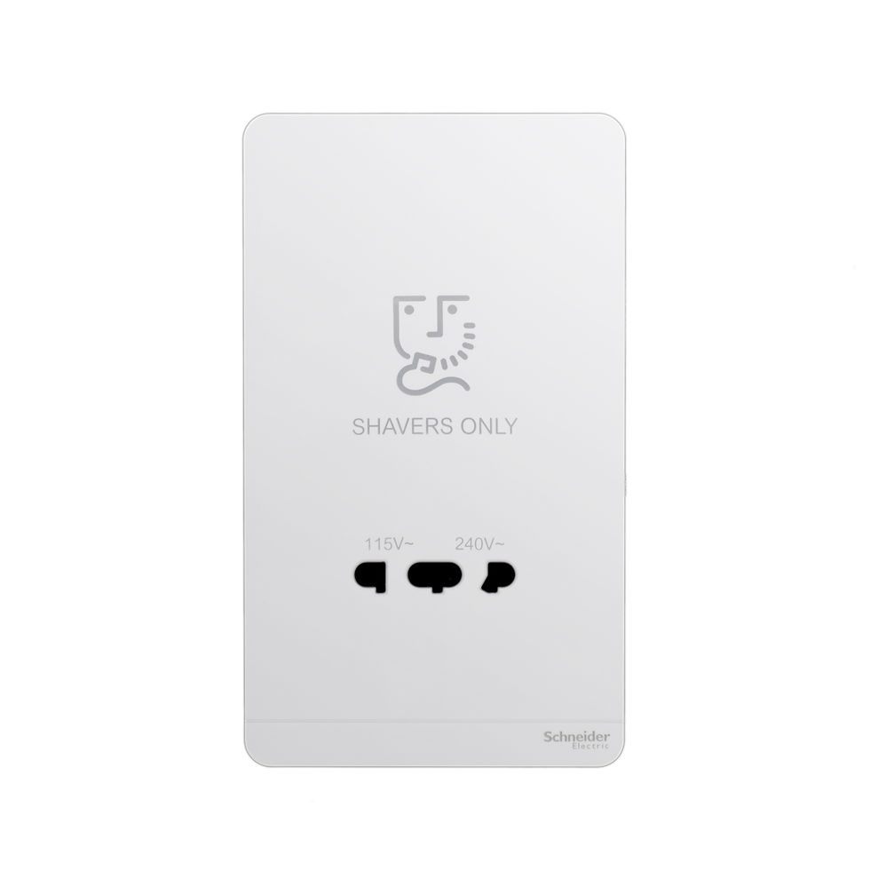 施耐德 AvatarOn 白 鬚刨插座 115V/240V