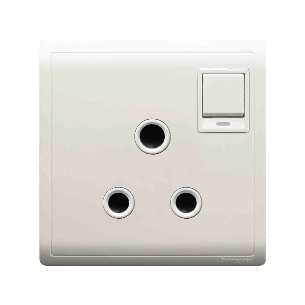 施耐德 Pieno 白 15A單蘇有掣有燈 插座