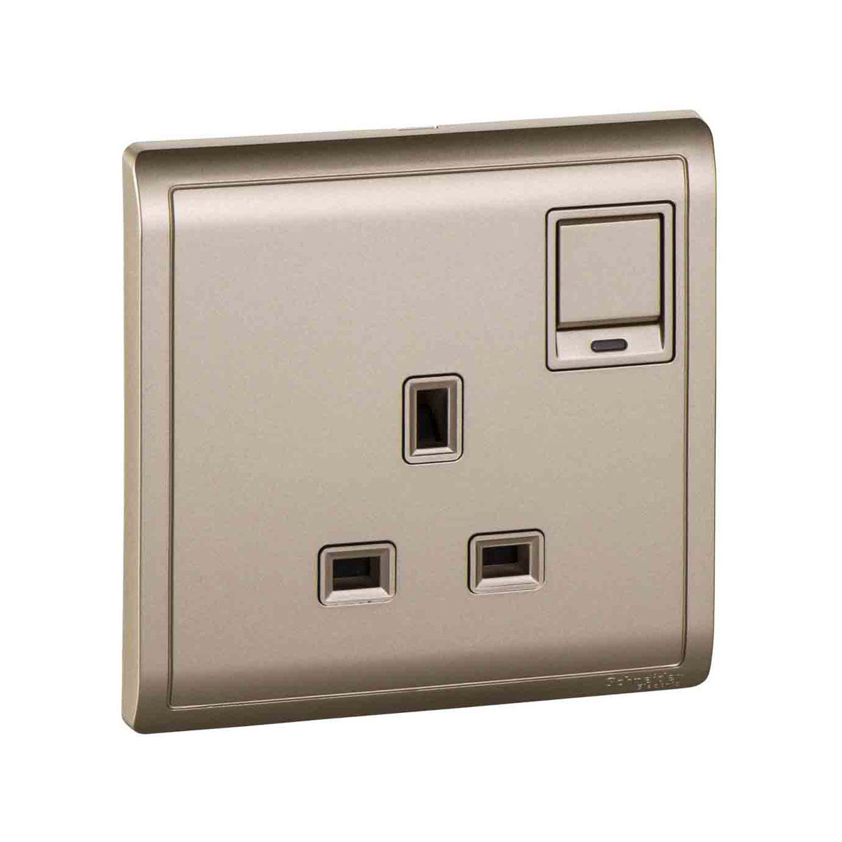 施耐德 Pieno 沉醉金 13A單蘇有掣有燈 插座