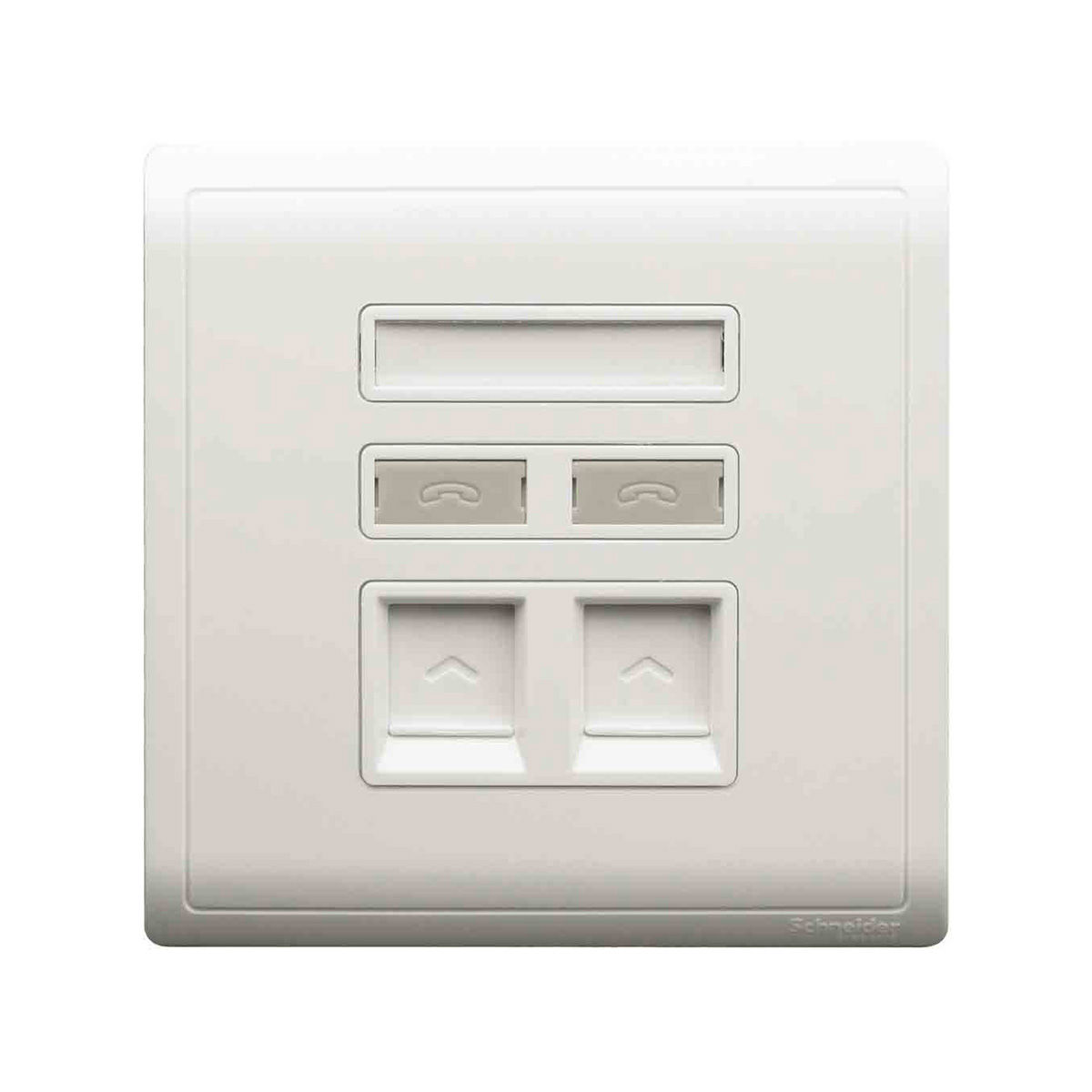 施耐德 Pieno 白 孖位 CAT5E數據插座