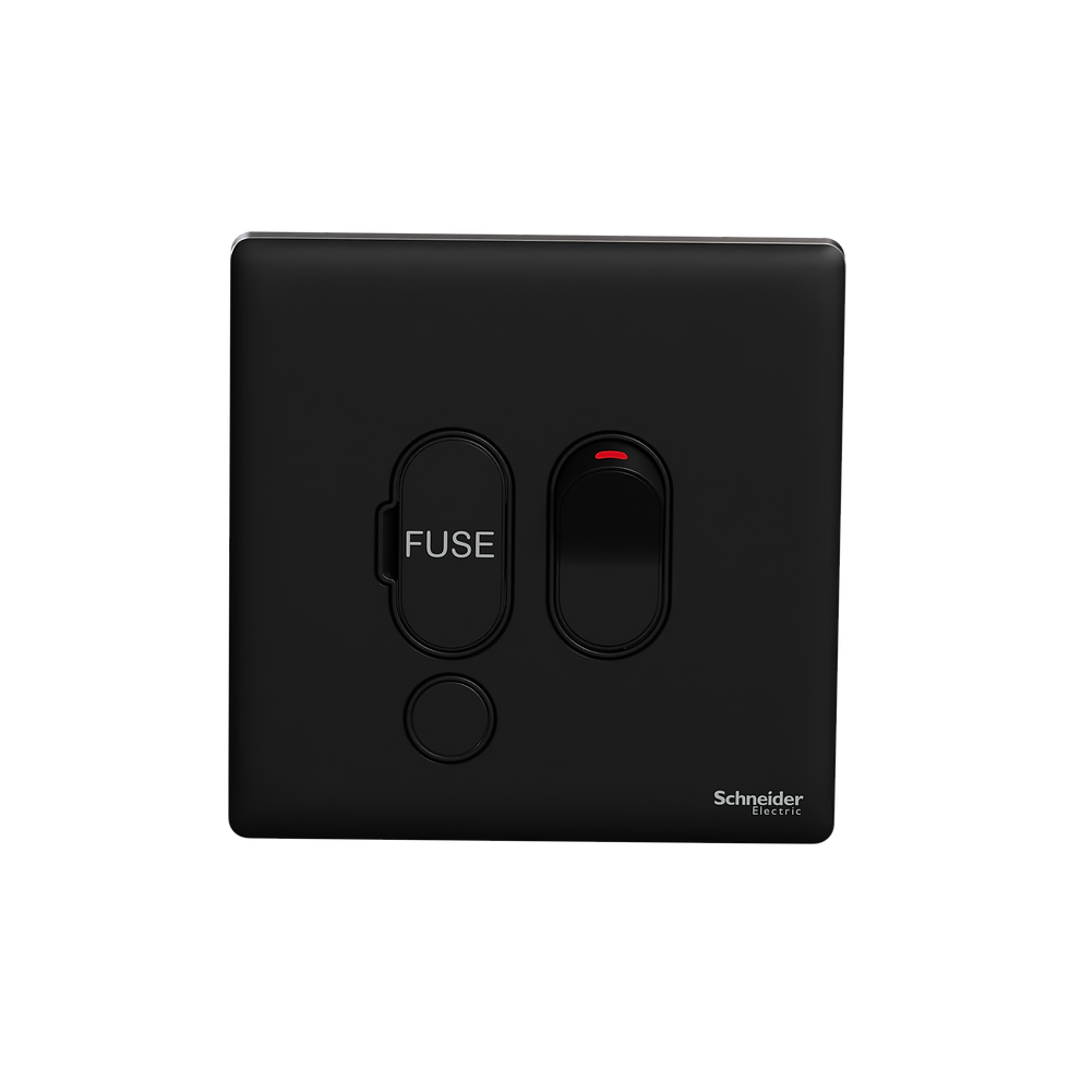 施耐德 Unica X 曜石黑 13AFuse有掣 接線蘇