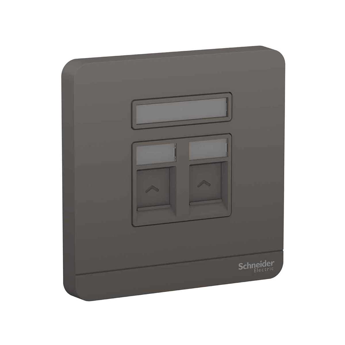 施耐德 AvatarOn 石墨灰 TV蘇+CAT5E數據插座