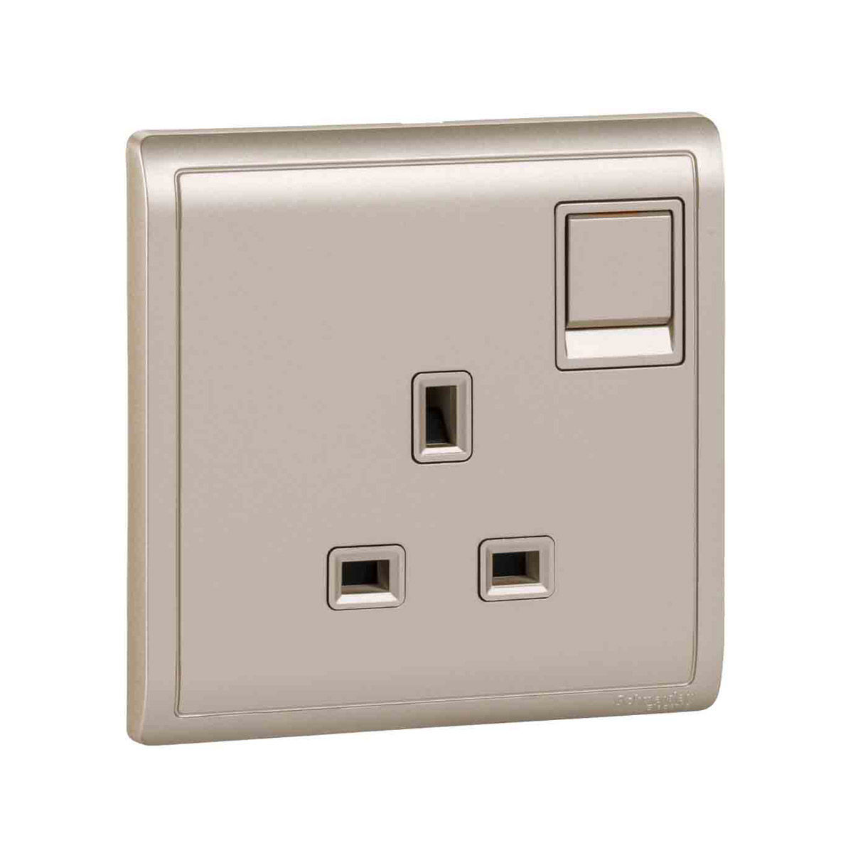 施耐德 Pieno 沉醉金 13A單蘇有掣 插座