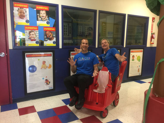 John and Dave in the Drivers Seat