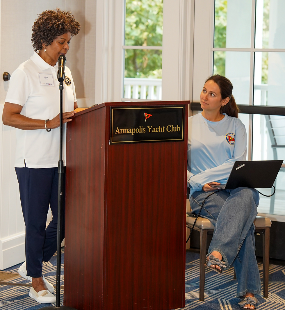 A riveting speech was given by Alice Mahan on the impact the Foundation's grant is having on Seafarers.