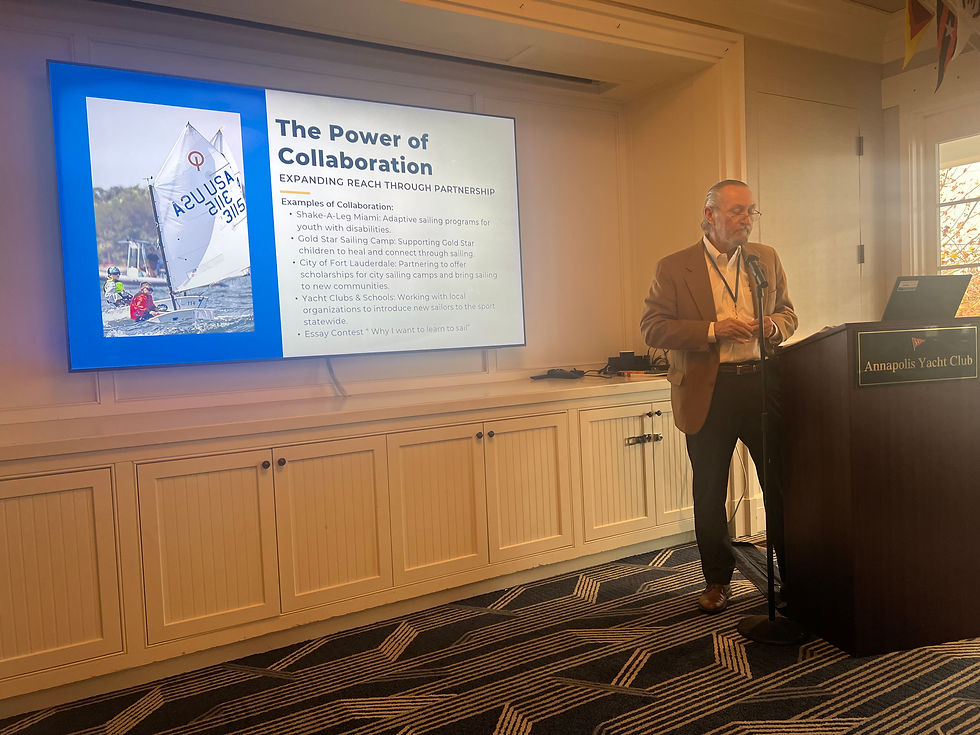 David Rulien delivering a compelling presentation on expanding reach through collaboration.