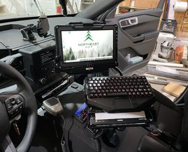 May Getac F110 on Post Mount with Under Keyboard Printer.png