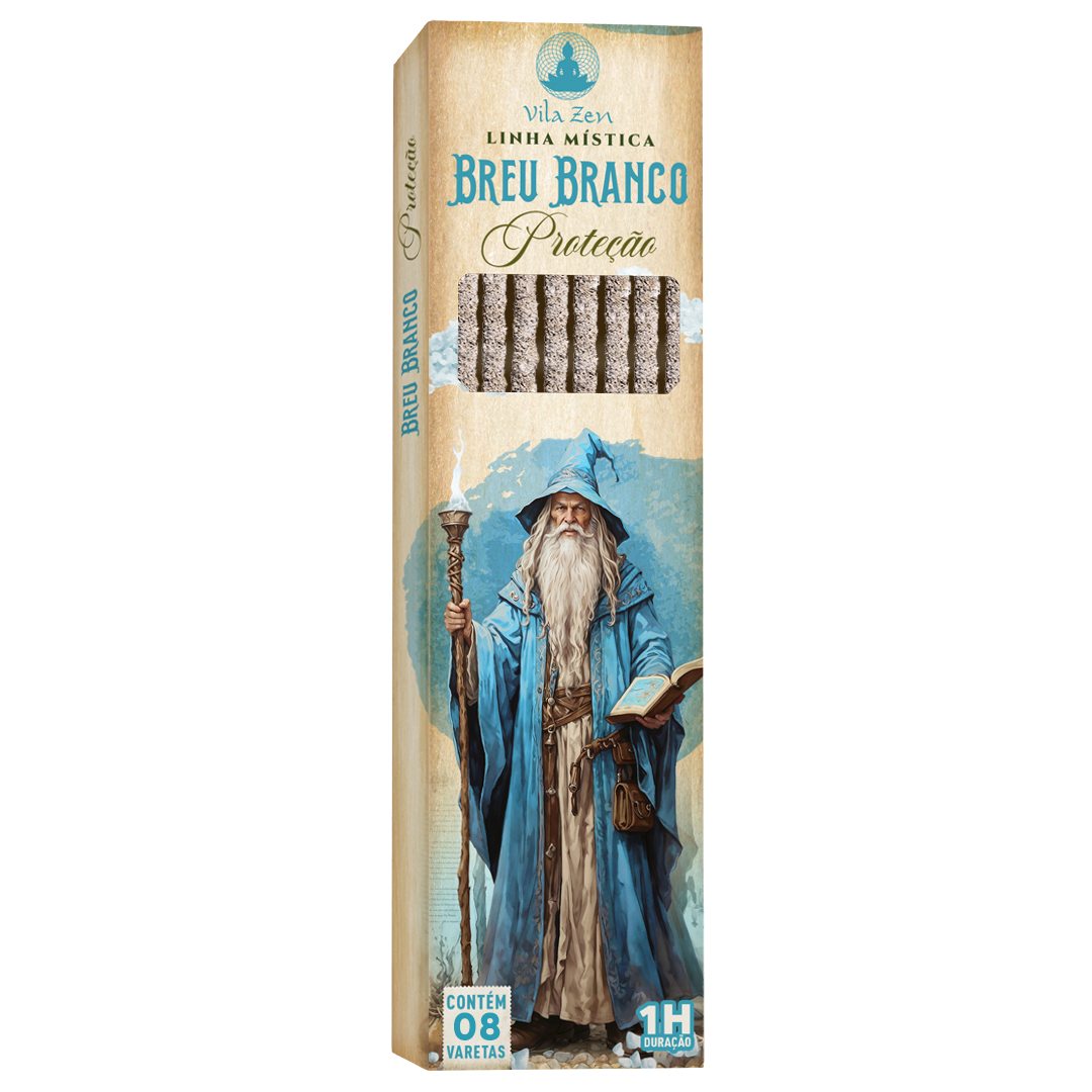 Incenso Vila Zen Linha Mística Breu Branco