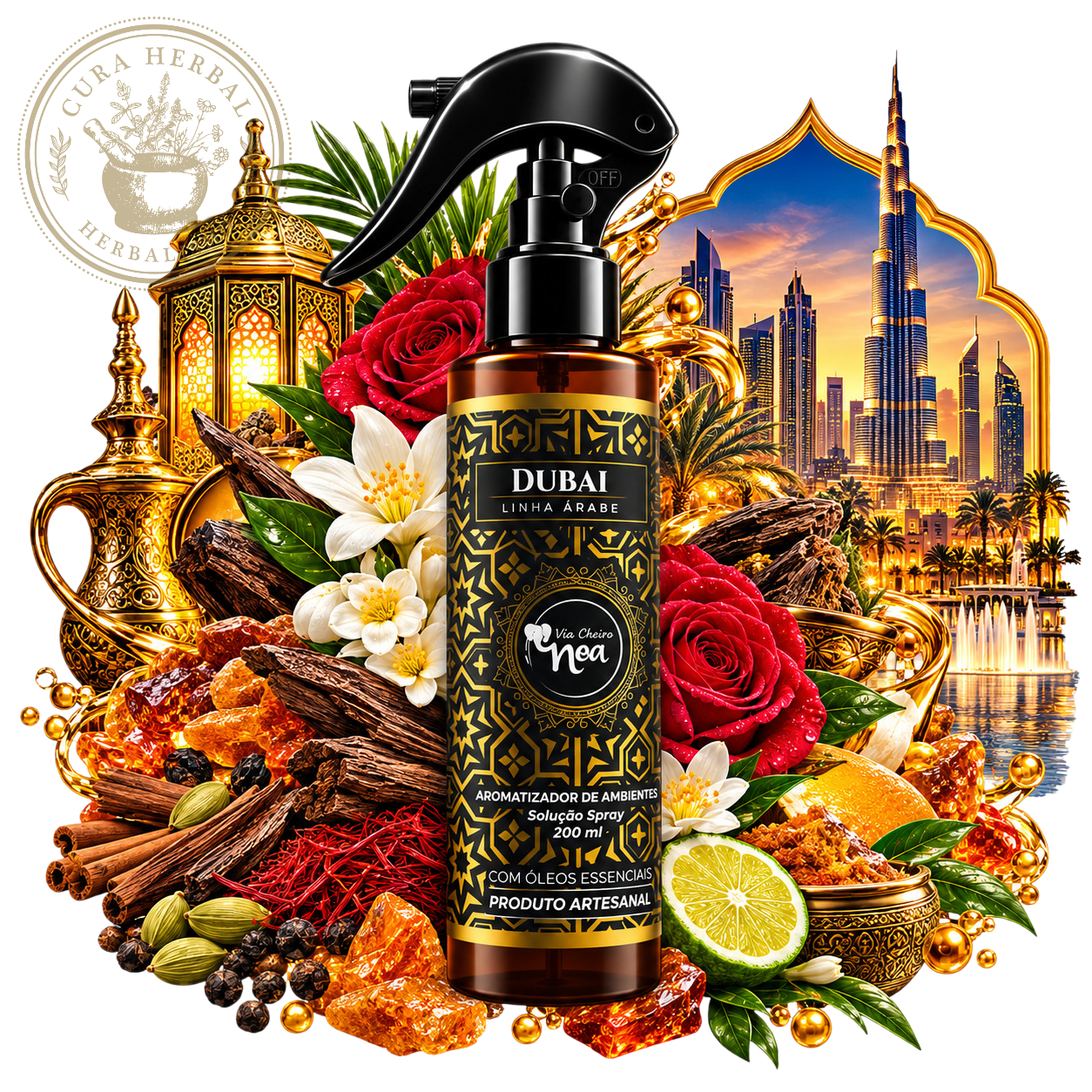 Aromatizador NOA 200ml DUBAI - Linha Árabe