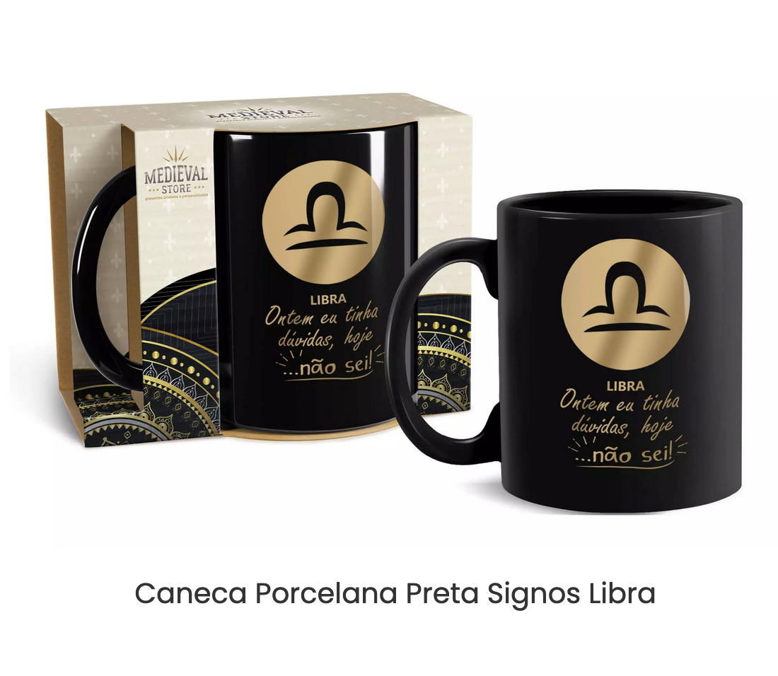 Caneca Preta Libra