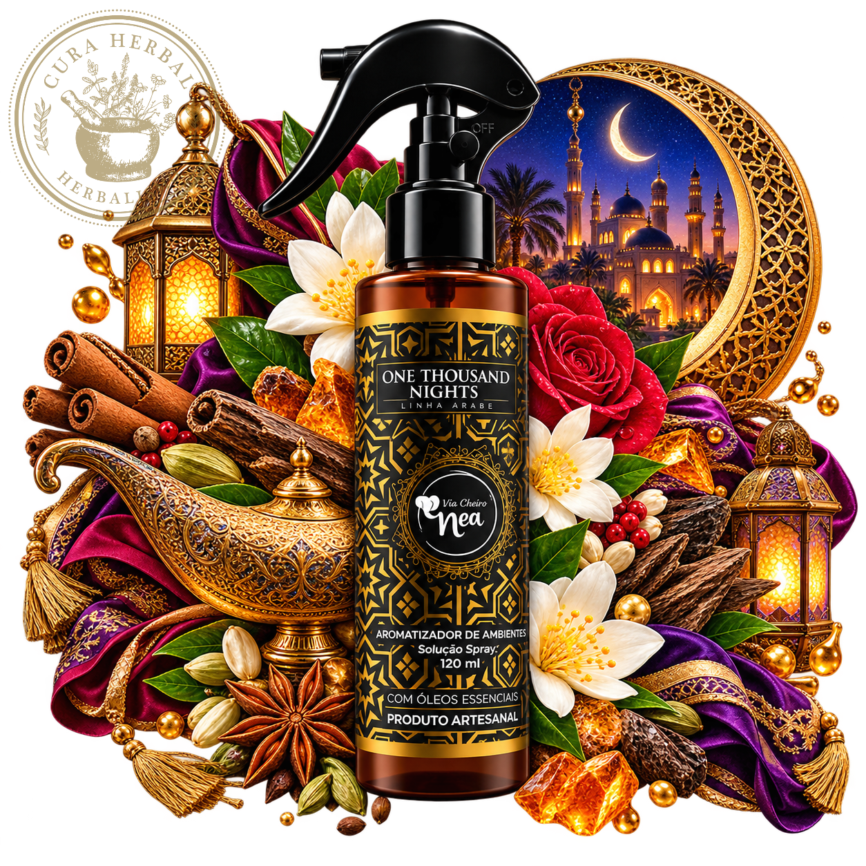 Aromatizador NOA 200ml ONE THOUSAND NIGHTS - Linha Árabe
