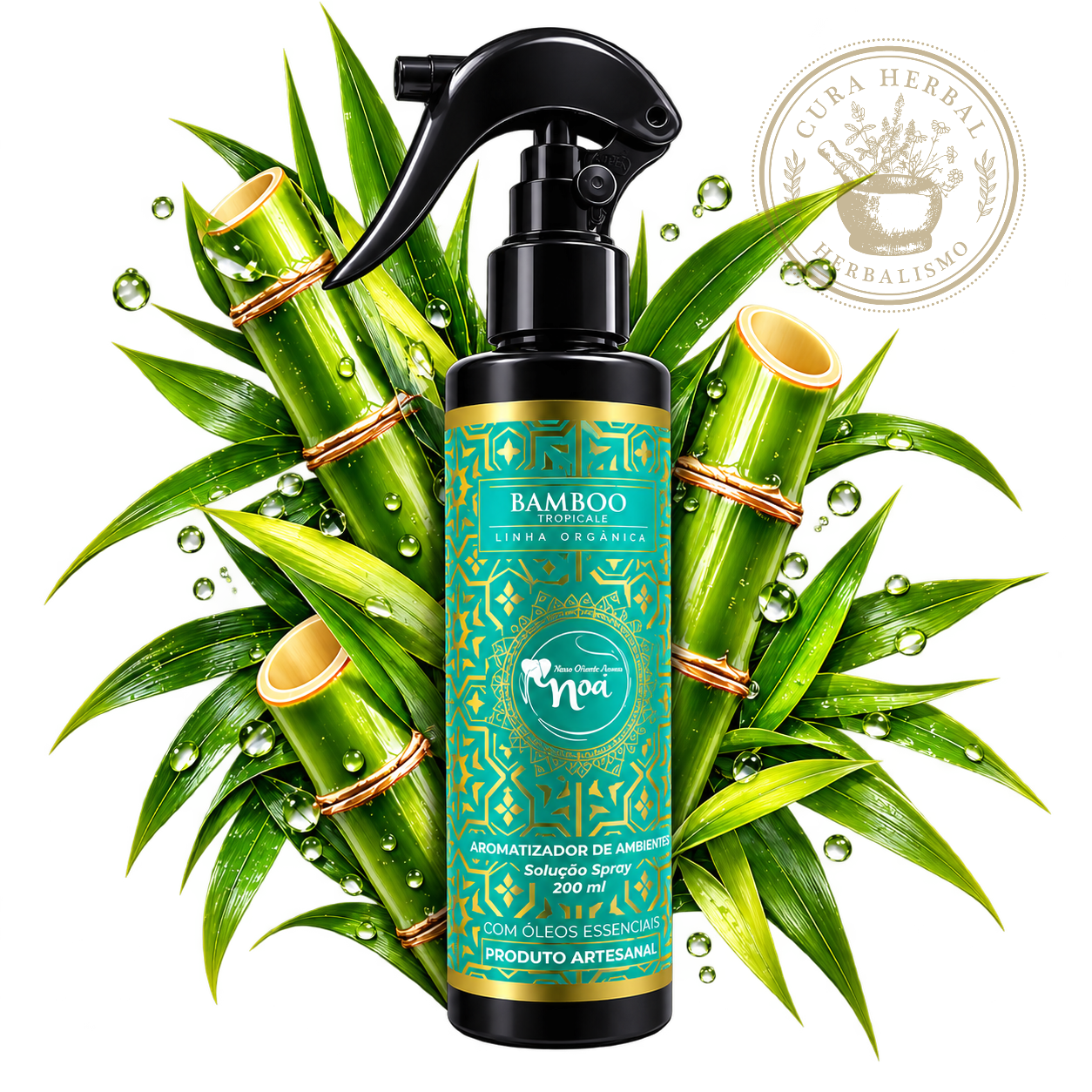 Aromatizador NOA 200ml BAMBOO TROPICALE - Linha Orgânica
