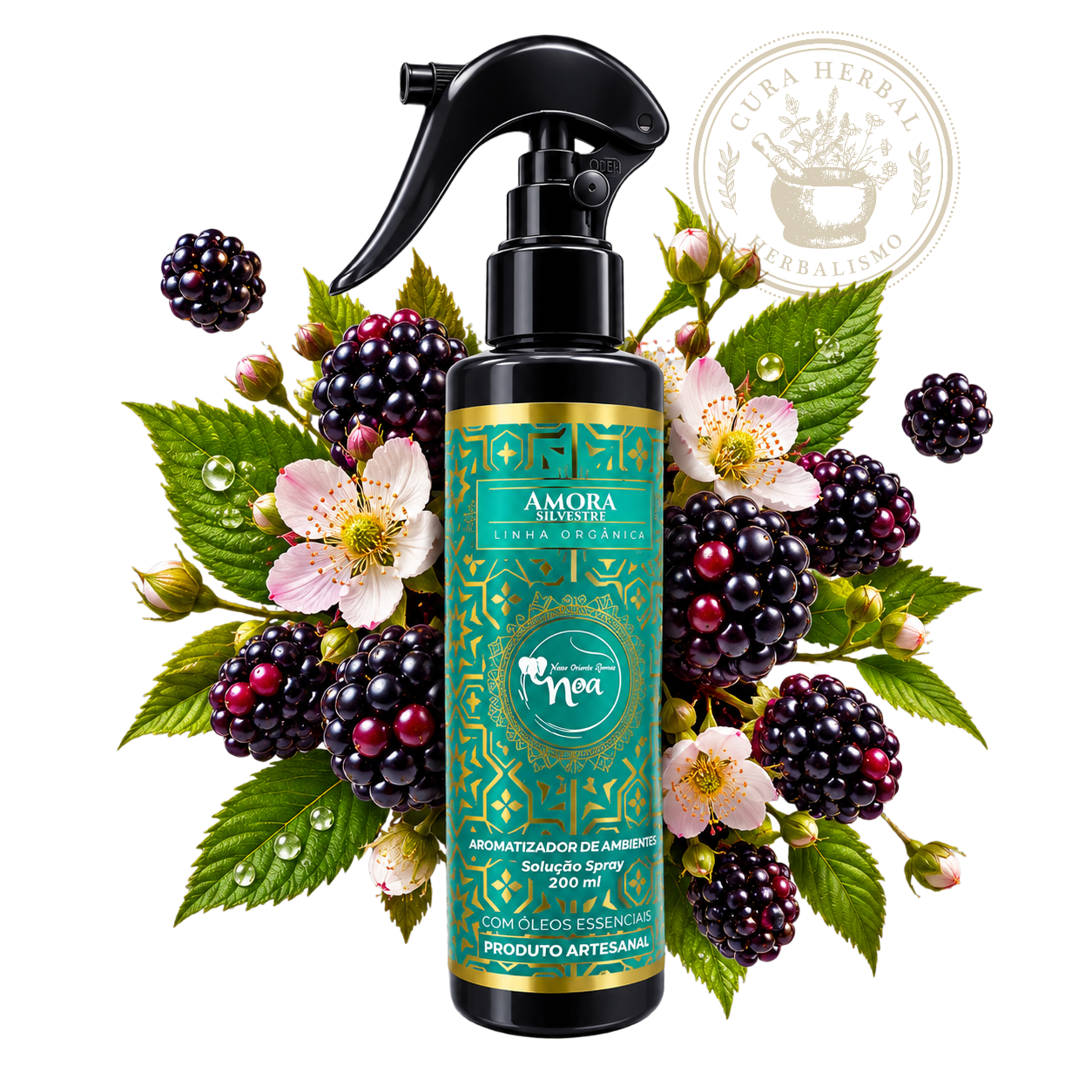Aromatizador NOA 200ml AMORA SILVESTRE - Linha Orgânica