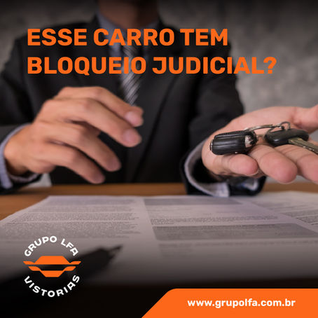 ESSE CARRO TEM BLOQUEIO JUDICIAL?
