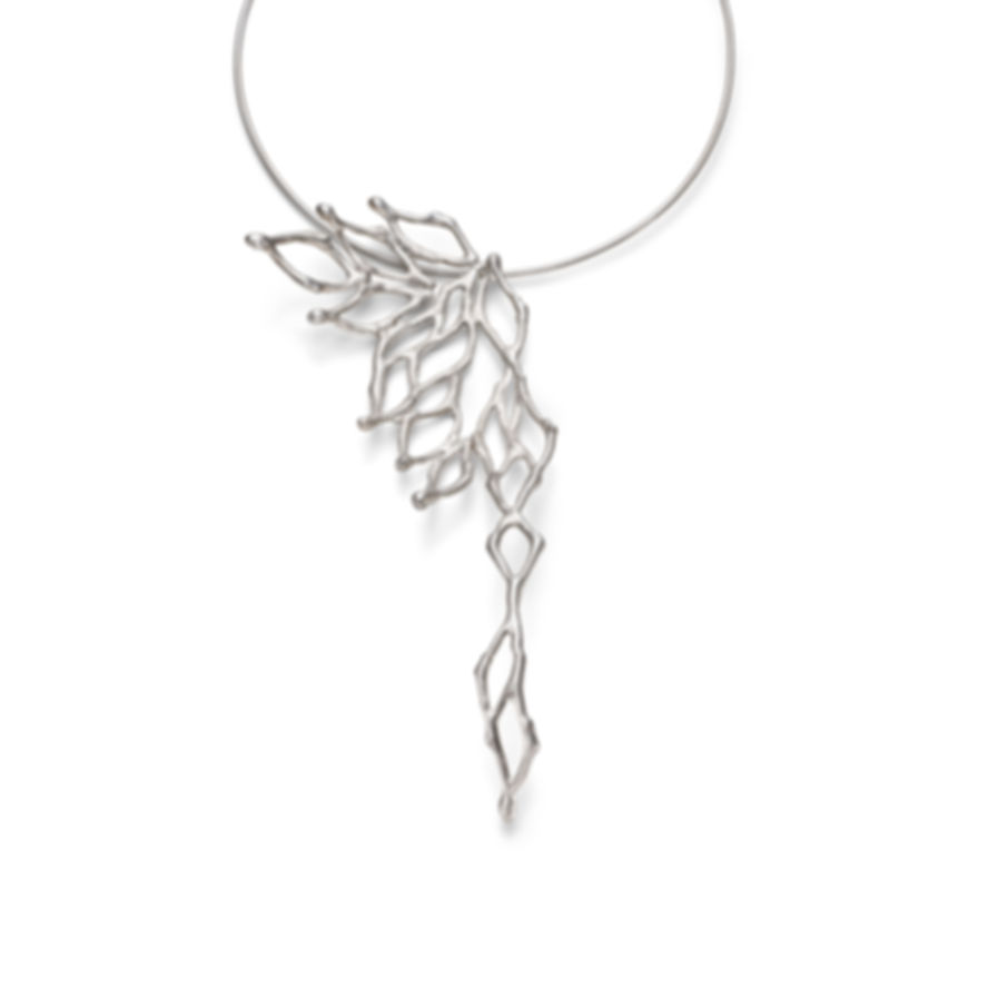 Flow I - Sterling Silver Statement Fragment Necklace