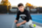 Westerville Central senior picture with tennis