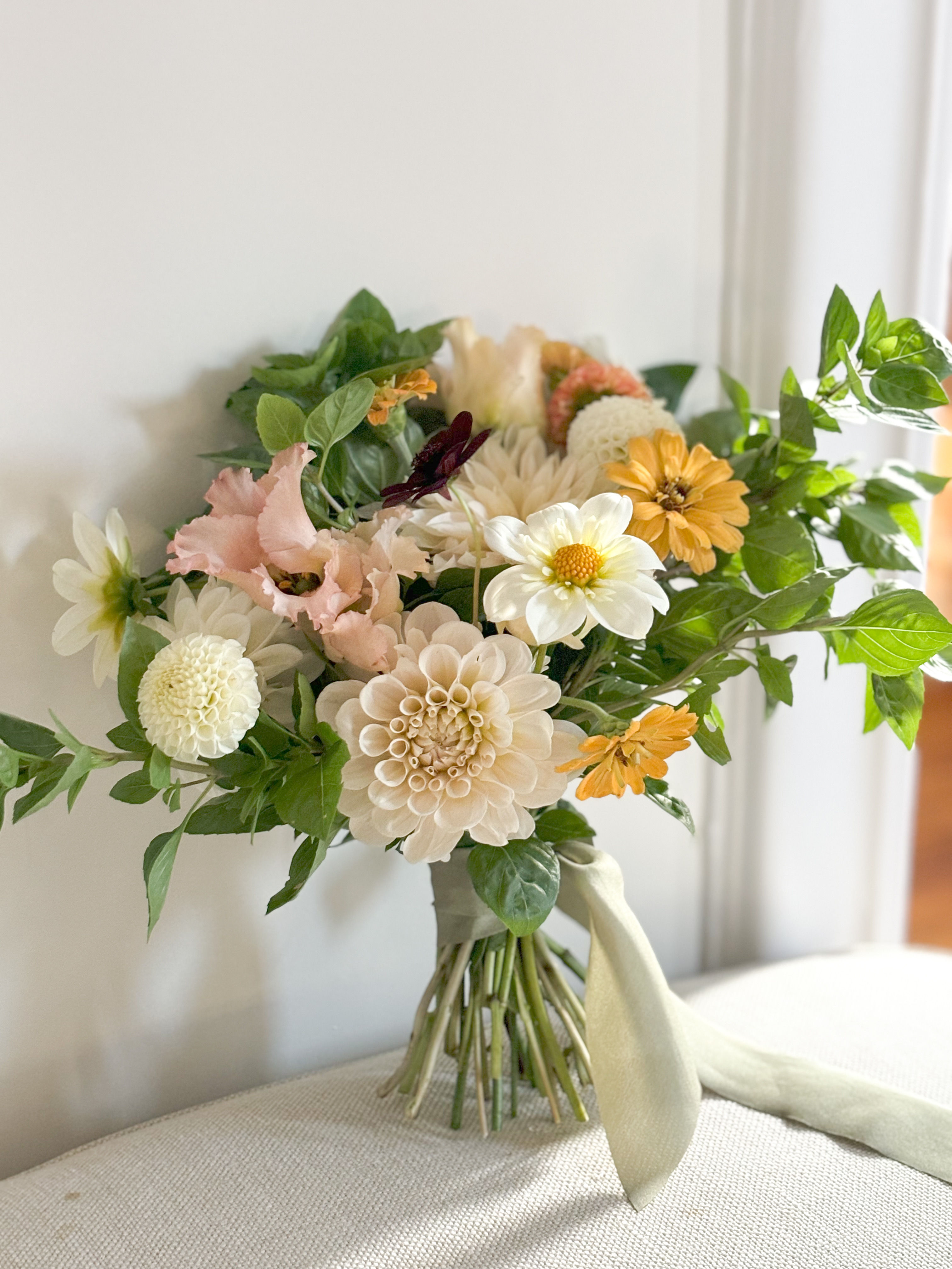 Medium wrapped mixed flower bouquet