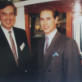 Prince Edward on the Northshore stand at 1992 Dusseldorf Boat Show