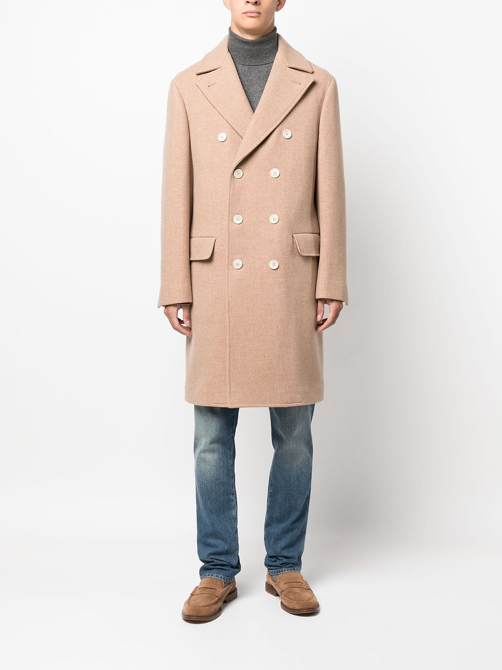 Thumbnail: Brunello Cucinelli Double-Breasted Wool-Blend Coat