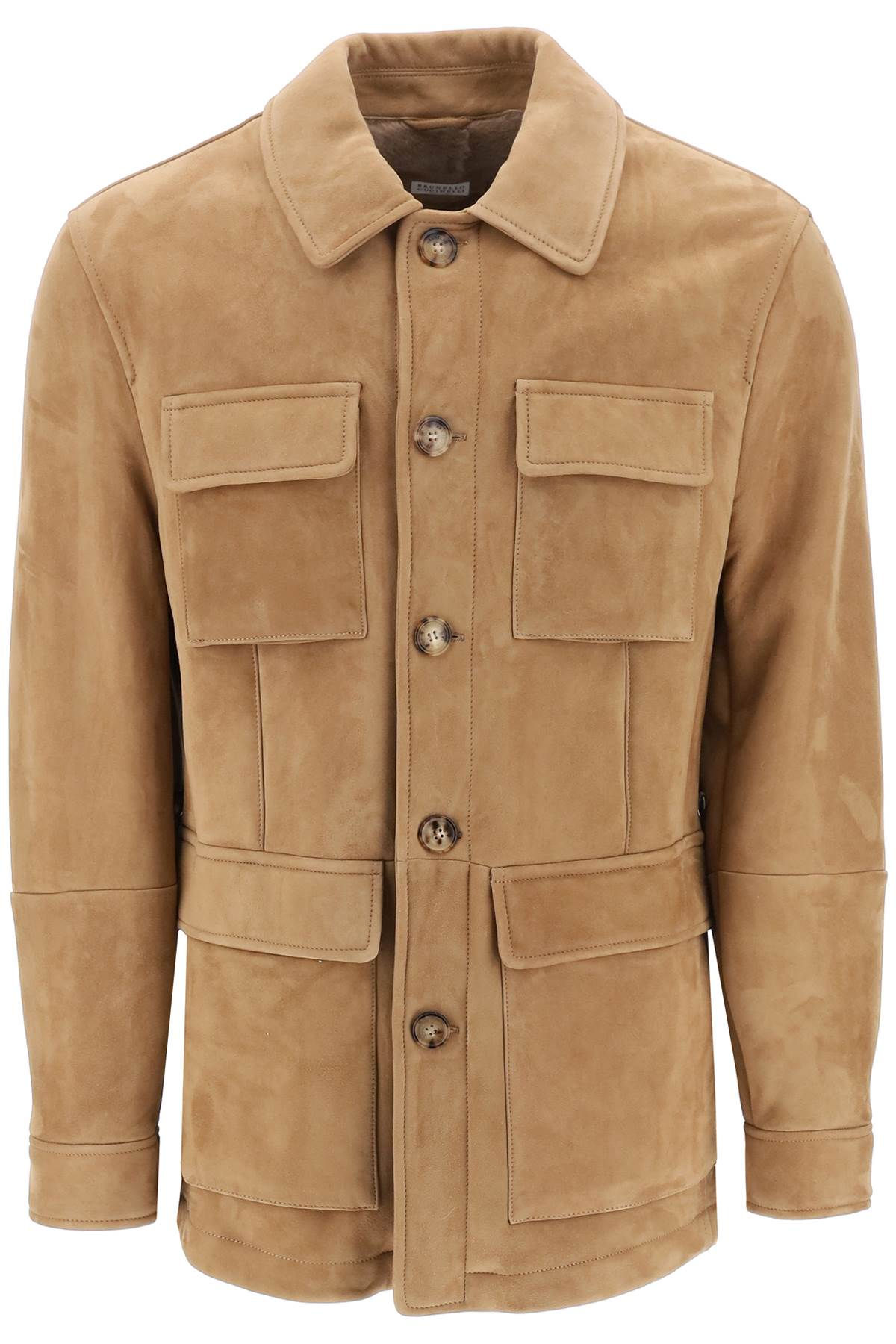 Brunello Cucinelli Suede Shearling Field Jacket