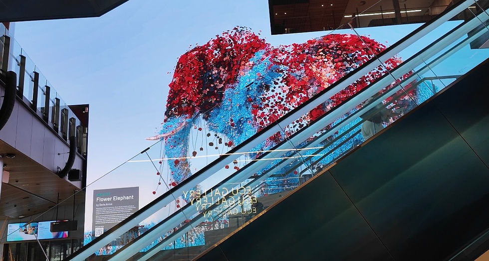 ECU campus sculpture and modern facilities