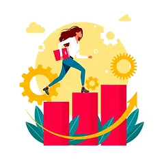 office-workers-managers-women-girl-running-up-the-career-stairs-business-goal-achievement-