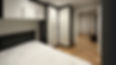 Reading, 2 bedroom flat, small bedroom view with light grey and anthracite fitted furnitur