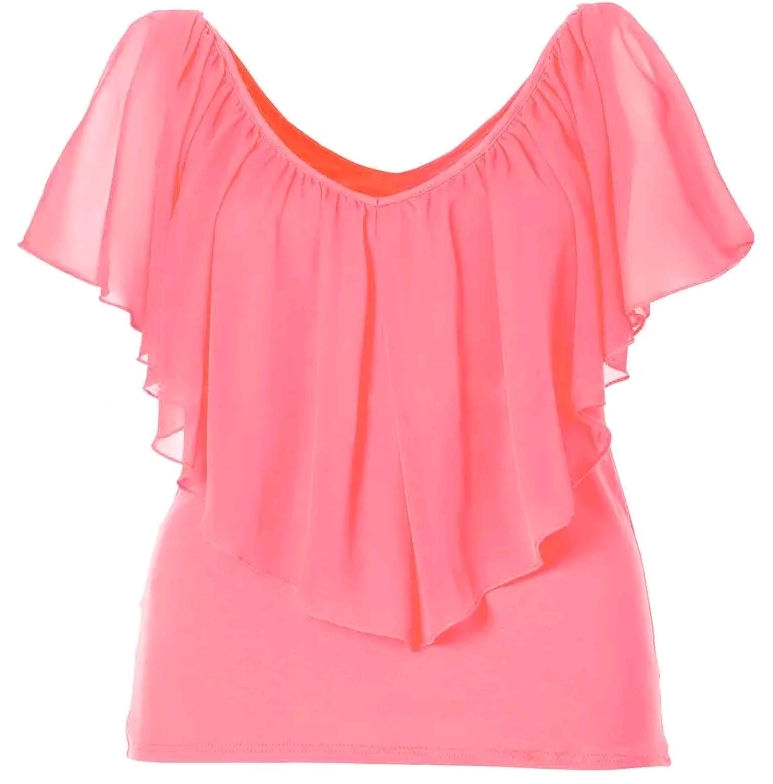 Thumbnail: Off-Shoulder Chiffon Blouse