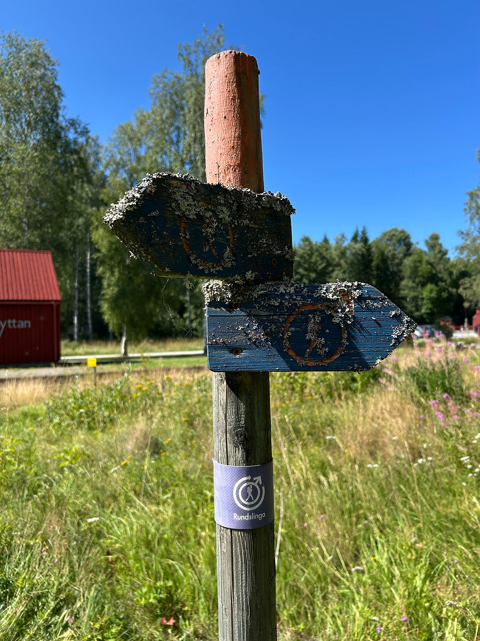 Fru ResGlad vandrar rundslinga Digerberget utanför Nora