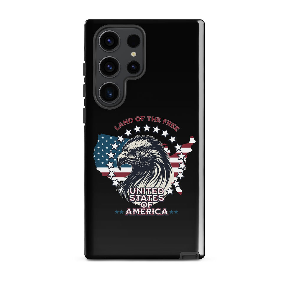 Thumbnail: Patriotic phone case for Samsung with image of bald eagle
