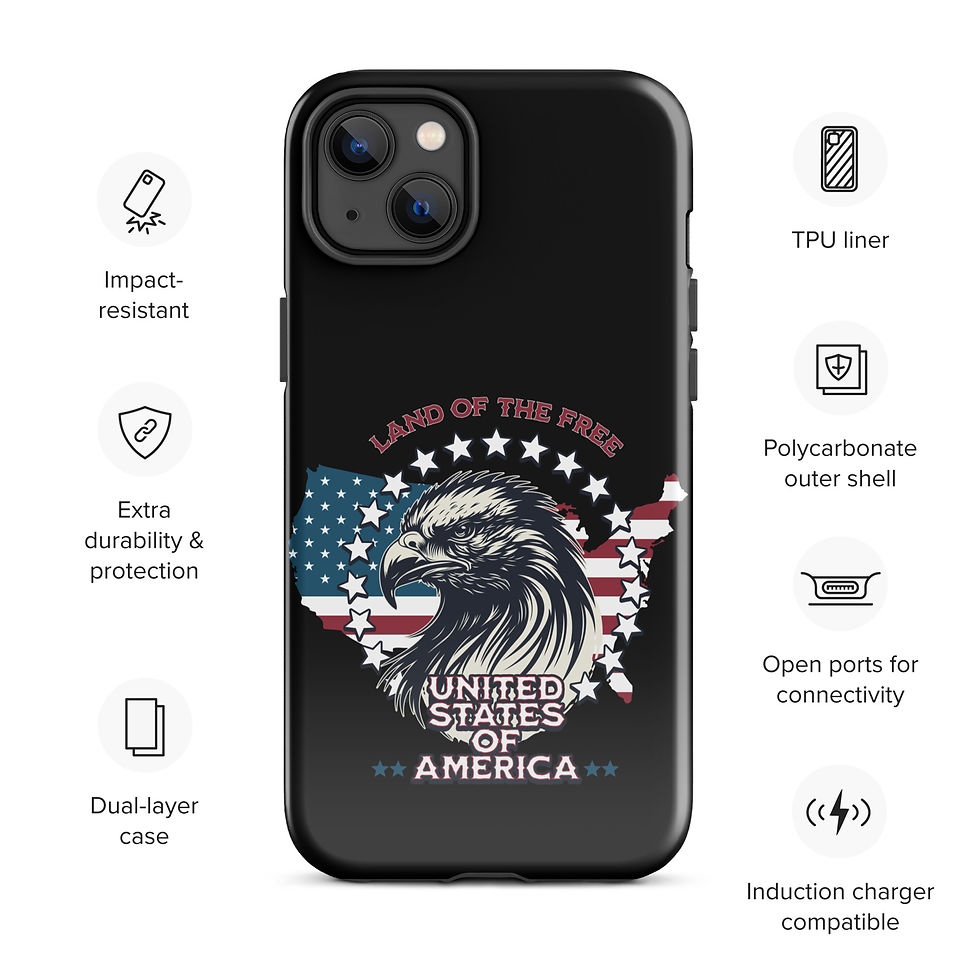 Thumbnail: Patriotic phone case for iPhone with image of bald eagle