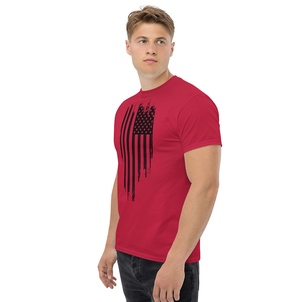 Thumbnail: Tattered Black American Flag - Unisex Classic Tee