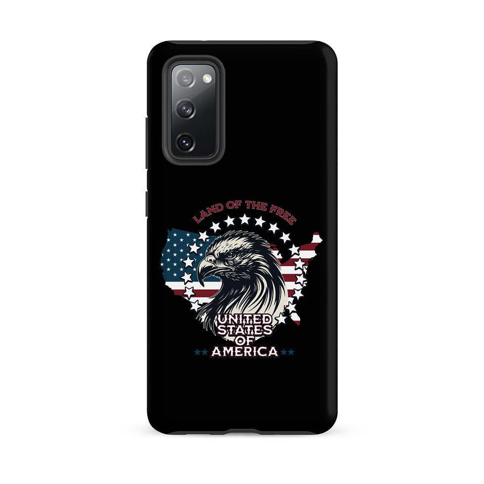 Thumbnail: Patriotic phone case for Samsung with image of bald eagle