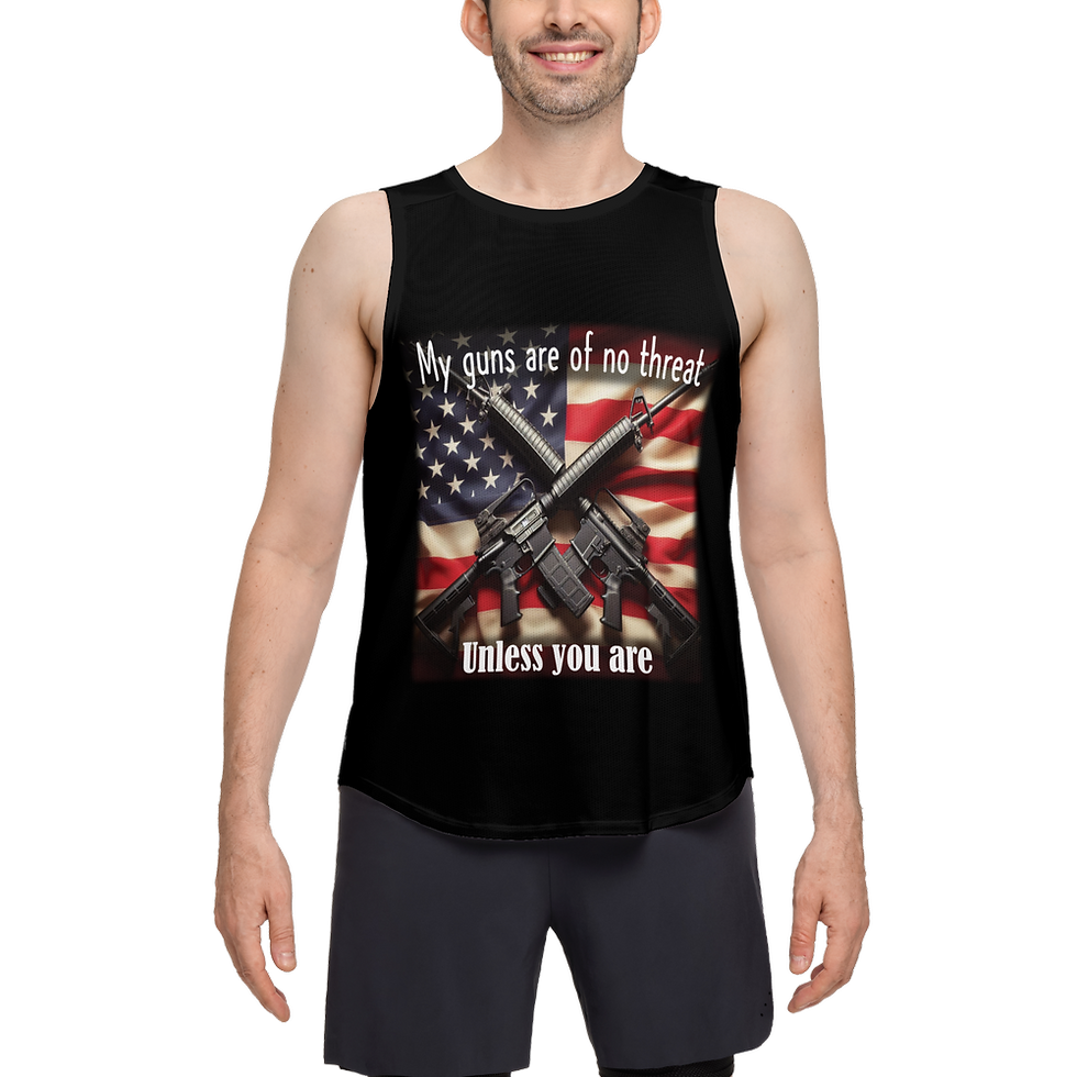 Thumbnail: "My Guns" Men's Seamless Open Side Tank Top-Performance Mesh