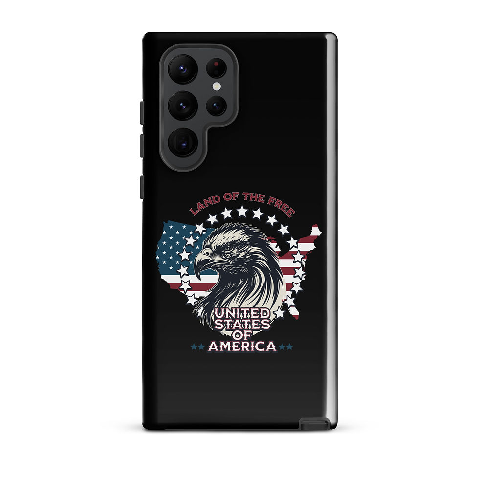 Thumbnail: Patriotic phone case for Samsung with image of bald eagle