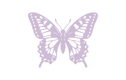 Light purple butterfly silhouette representing transformation