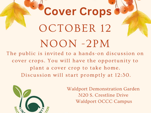 Now is the time to plant cover crops
