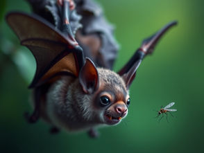 A bat feeding on mosquito