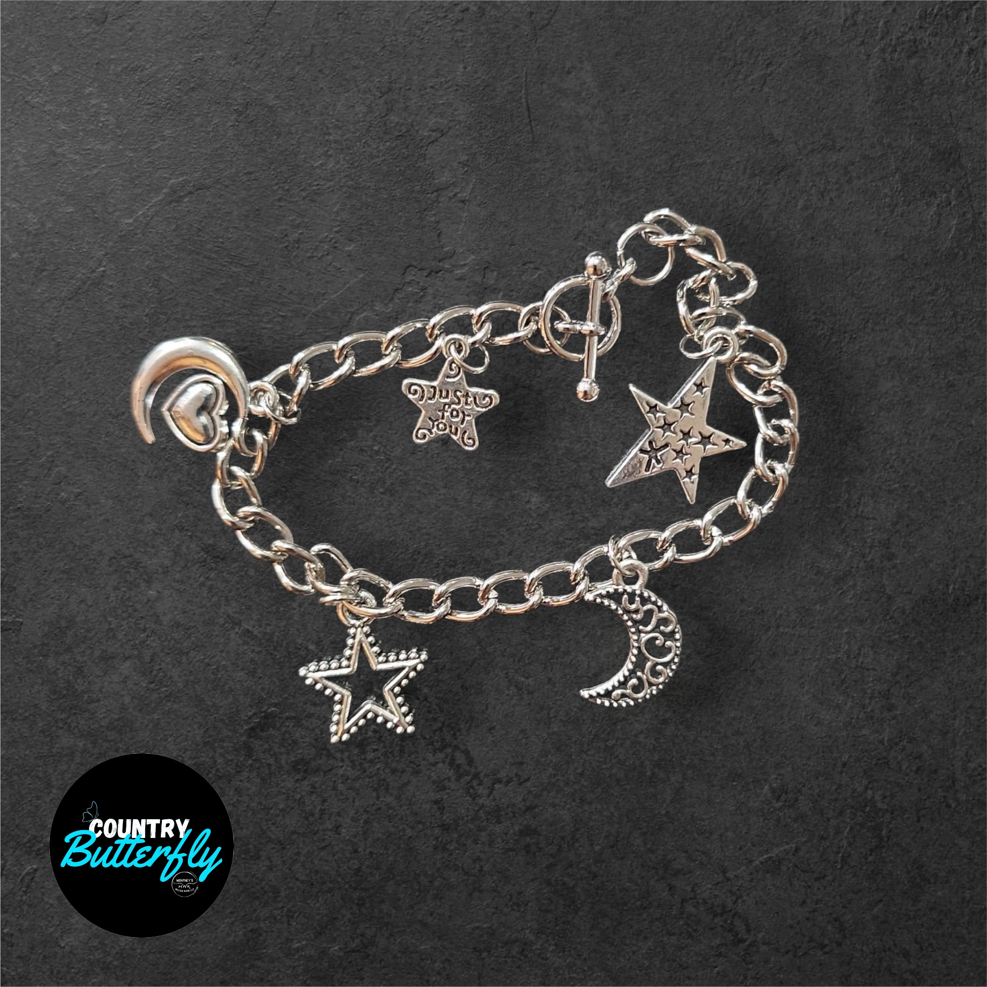 Charm Bracelet Moon & Stars 
