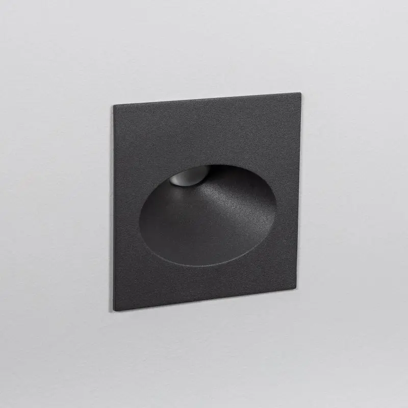 Miniatura: Baliza Exterior LED 3W Empotrable Pared Cuadrado Blanco Coney