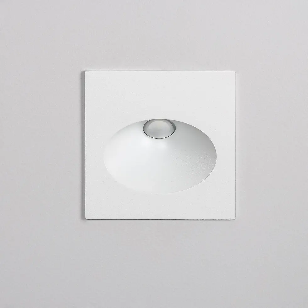 Miniatura: Baliza Exterior LED 3W Empotrable Pared Cuadrado Blanco Coney