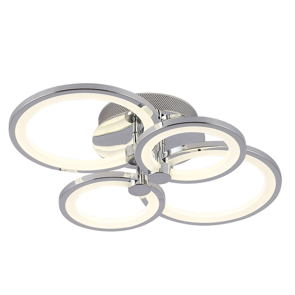 Miniatura: PLAFON SYDNEY 76W 3000-4000-6500K CROMO 13,5X55X41 CM 10260LM REGULABLE,MEMORIA